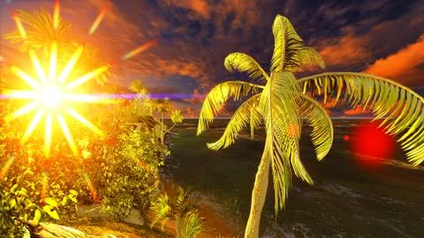 Tropical paradise Stockillustratie