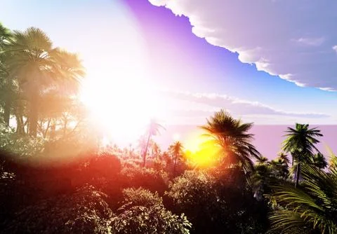 Tropical paradise Illustrazione stock