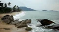 Tropical Paradise Island, Ko Samui, Amazing Thailand, Granitic Rocks, Big Waves HD Footage