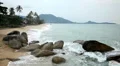 Tropical Paradise Island, Ko Samui, Amazing Thailand, Granitic Rocks, Big Waves HD Footage
