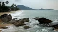 Tropical Paradise Island, Ko Samui, Amazing Thailand, Granitic Rocks, Big Waves HD Footage