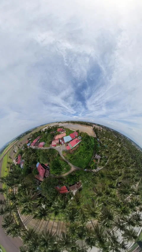 Tropical paradise viewed from above Stock Footage 345409070