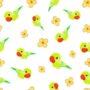 Tropical parrot pattern Illustrazione stock