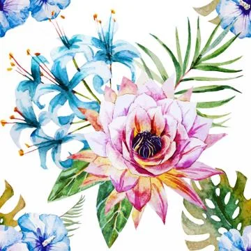 Tropical pattern 스톡 일러스트