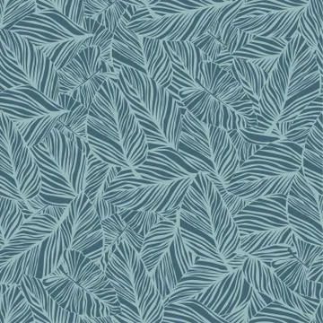 Tropical pattern, palm leaves seamless vector floral background. Exotic plant Stock Illustration