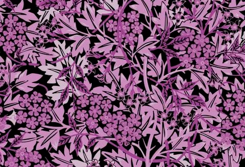 Tropical patterned illustration, abstract textile design Stock Illustration