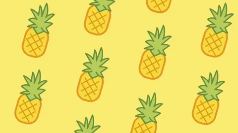 Tropical Pineapple Pattern Stock Footage 335630106