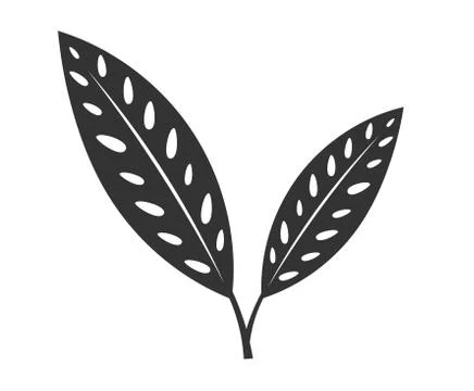 Tropical plant leaf icon. Vector illustration. Stock Illustration