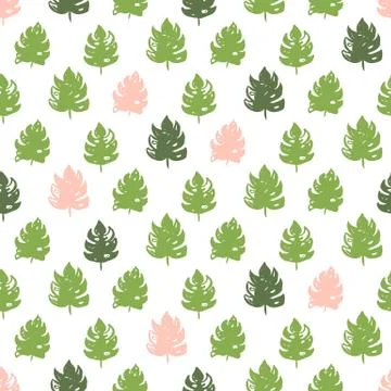 Tropical Plant Seamless Pattern 스톡 일러스트
