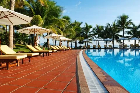 Tropical pool Stock Photos