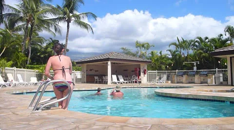 Tropical Pool Time Lapse Stock Footage 23530950
