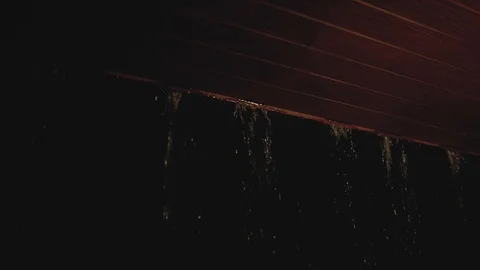 Tropical rain at night Storm and Rain in Tropical Asia Wind Video stock 106338538