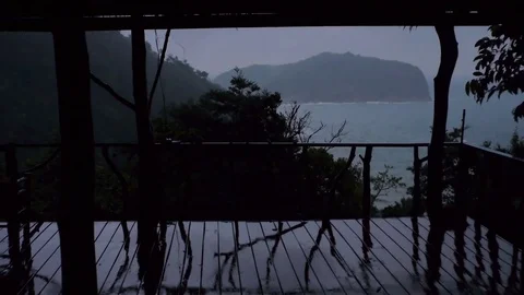 Tropical rain. Stormy weather Stock Footage