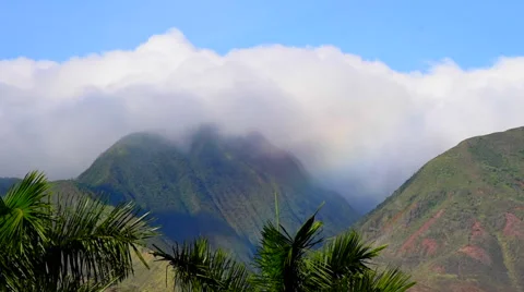 Tropical Rainbow Mountains Stock Footage 67184689