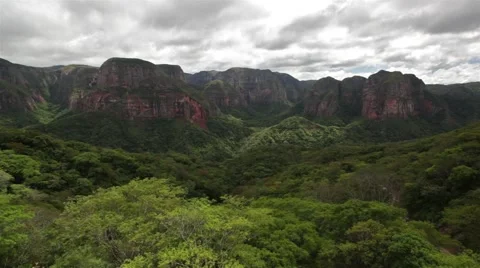 Tropical Rainforest Landscape With Mountain Stock Footage 40341397
