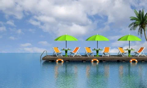 Tropical relax Stock Illustration