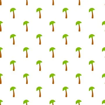 Tropical repeating palm tree seamless pattern design Stock Illustration