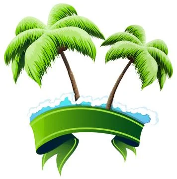 Tropical resort concept Stock Illustration
