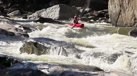 Tropical river kayaking Stock Footage 57651336