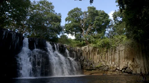 Tropical Rochester Falls Stock Footage 32188500