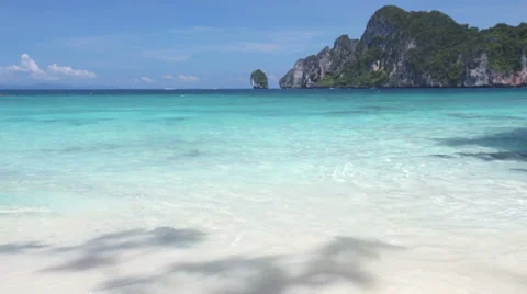 Tropical sea and beach phi phi island Thailand Stock Footage 36682719