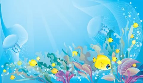 Tropical sea background Stock Illustration