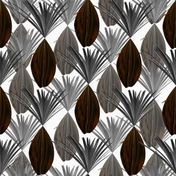 Tropical seamless curtain pattern design イラスト素材