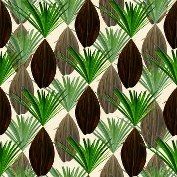 Tropical seamless curtain pattern design Иллюстрация