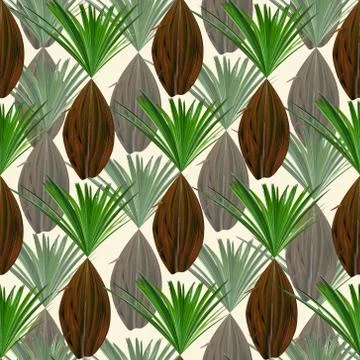 Tropical seamless curtain pattern design Иллюстрация