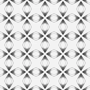 Tropical seamless pattern.  Black and white Stock Illustration