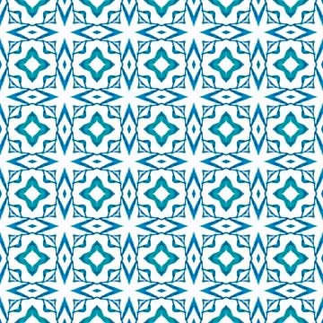 Tropical seamless pattern. Blue gorgeous boho Illustrazione stock