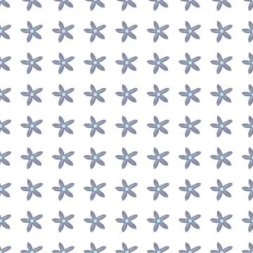 Tropical seamless pattern with botany mandarin flowers shapes ornament. Isola Stock Illustration