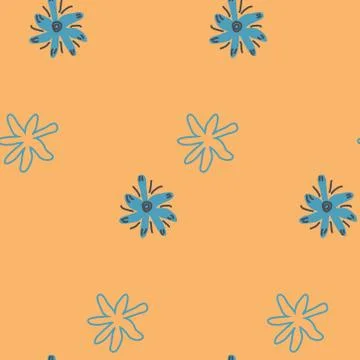 Tropical seamless pattern with green and beige leaves. design. Flat jungle pr Stock Illustration