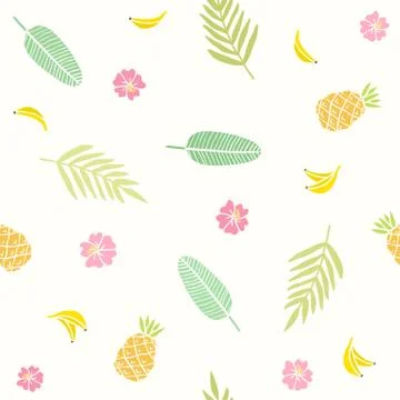 Tropical seamless pattern. Stock Illustration
