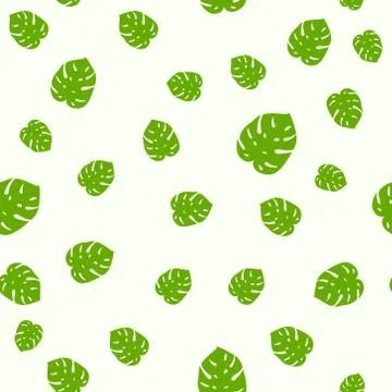 Tropical seamless pattern palm jungle floral monstera print foliage leaf pattern Stock Illustration