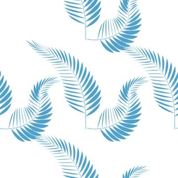 Tropical seamless pattern with palm leaves. Design element Illustrazione stock