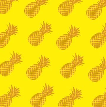 Tropical seamless pattern with pineapple Illustrator. design graphic. Stock Illustration
