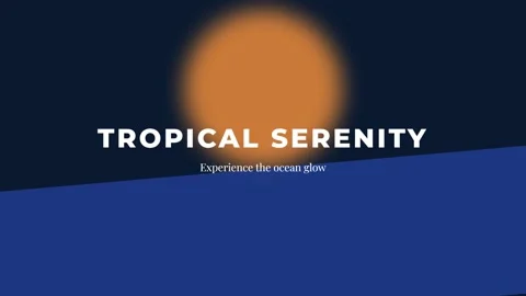 Tropical serenity background with glowing sun and calming oceanic gradient .. Stock Footage 337502137