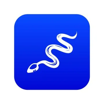 Tropical snake icon blue vector Stock Illustration