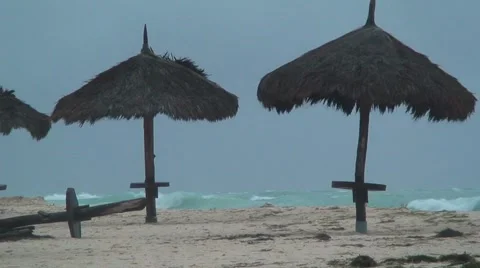 Tropical storm Aruba island in the caribbean Stock Footage