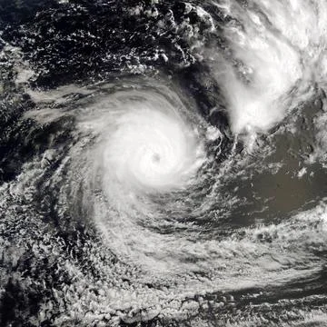 Tropical storm. Giant cyclone. Elements of this image are furnished by NAS... 스톡 사진
