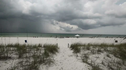 Tropical Storm On The Horizon Stock Footage 56163997