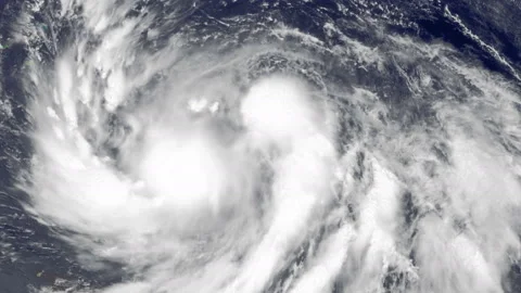 Tropical Storm Isaac approaching the eastern Caribbean on August 22 Stock Footage 237251224