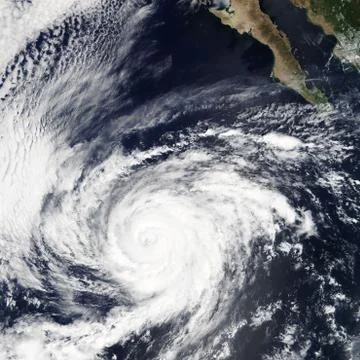 Tropical Storm Rosa. Elements of this image are furnished by NASA Foto stock