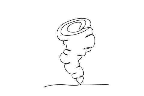 A tropical storm struck Stock Illustration