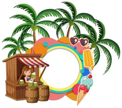 Tropical Summer Beach Fun Stockillustratie