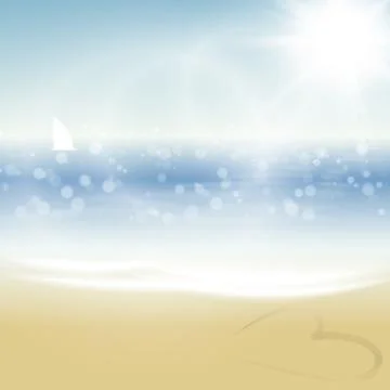 Tropical summer beach Stock-Illustration