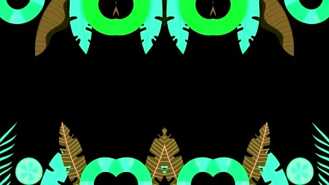 Tropical Summer Border Design Stock Footage 284398260