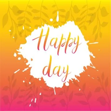 Tropical summer paradise background. Tree leaves at colorful sunset gradient. Stock Illustration