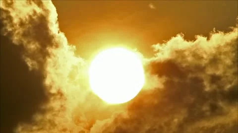 Tropical Sun Behind Cloud 2 Stock Footage 22324267